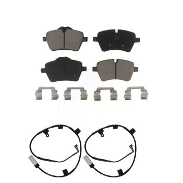 Front Ceramic Disc Brake Pads And Wear Sensor Pairs Kit For Mini Cooper KCW-100617
