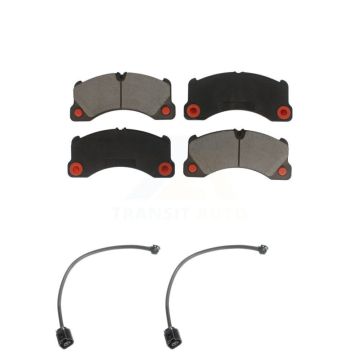Front Ceramic Disc Brake Pads Wear Sensor Pair Kit For Porsche Cayenne Volkswagen Touareg KCW-100627