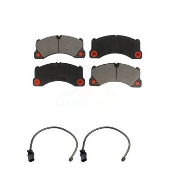 Front Ceramic Disc Brake Pads And Wear Sensor Pairs Kit For Porsche Macan KCW-100636