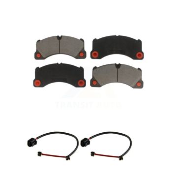 Front Ceramic Disc Brake Pads And Wear Sensor Pairs Kit For Porsche Cayenne KCW-100637