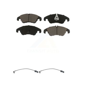 Front Ceramic Brake Pad & Wear Sensor Pair Kit For Audi Q5 A4 Quattro A5 S4 S5 allroad A6 KCW-100639