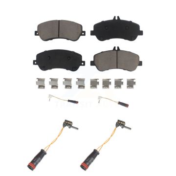 Front Ceramic Disc Brake Pad & Extra Wear Sensor Pair Kit For Mercedes-Benz GLK350 GLK250 KCW-100648