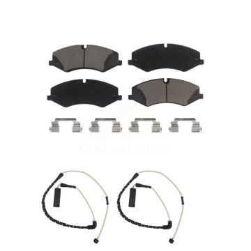 Front Ceramic Disc Brake Pads And Wear Sensor Pairs Kit For Land Rover Range KCW-100650