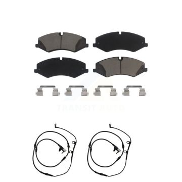 Front Ceramic Brake Pad Wear Sensor Pair Kit For Land Rover Range Sport with Brembo KCW-100656