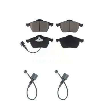 Front Ceramic Disc Brake Pads And Extra Wear Sensor Pairs Kit For Audi TT Quattro KCW-100669