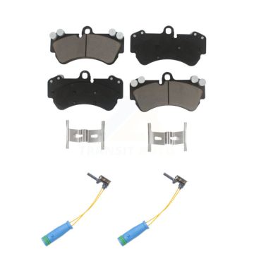 Front Ceramic Disc Brake Pads & Wear Sensor Pair Kit For 2017-2018 Mercedes-Benz G550 4x4 KCW-100681