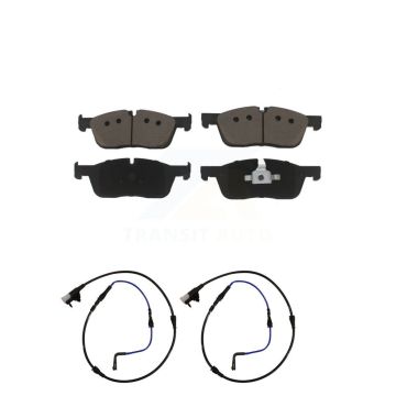 Front Ceramic Disc Brake Pads And Wear Sensor Pairs Kit For Jaguar XE XF KCW-100690