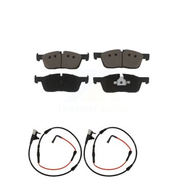 Front Ceramic Disc Brake Pads And Wear Sensor Pairs Kit For Jaguar XE KCW-100691