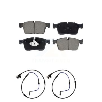 Front Ceramic Disc Brake Pads And Wear Sensor Pairs Kit For Jaguar XE XF KCW-100692