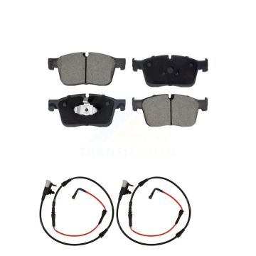 Front Ceramic Disc Brake Pads And Wear Sensor Pairs Kit For Jaguar XE KCW-100693