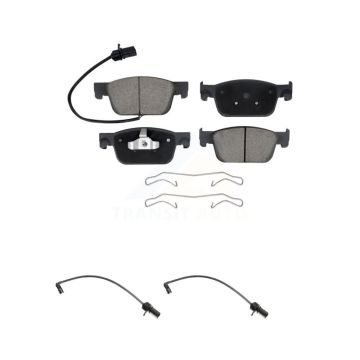 Front Ceramic Disc Brake Pads And Extra Wear Sensor Pairs Kit For Audi A4 Quattro KCW-100696