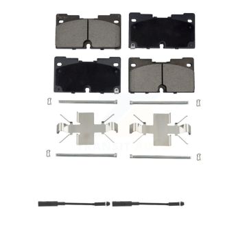 Front Ceramic Brake Pad & Wear Sensor Pair Kit For GMC Chevrolet Silverado 1500 Sierra XL KCW-100700