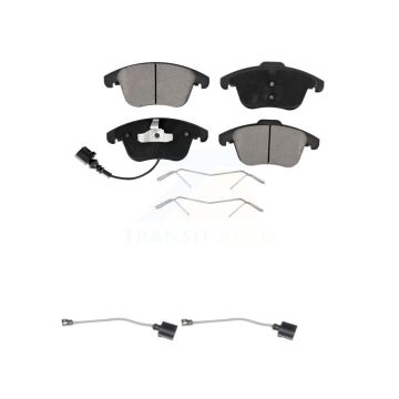 Front Ceramic Disc Brake Pad And Extra Wear Sensor Pair Kit For Volkswagen Tiguan Limited KCW-100704