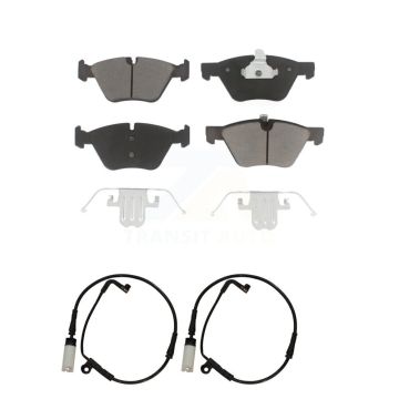 Front Ceramic Brake Pad Wear Sensor Pair Kit For BMW 525i With 310mm Diameter Rotor KCW-100711