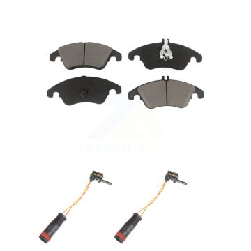 Front Ceramic Brake Pad & Wear Sensor Pair Kit For Mercedes-Benz C300 E350 C350 E550 E250 KCW-100731