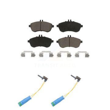 Front Ceramic Disc Brake Pads And Wear Sensor Pairs Kit For 2012 Mercedes-Benz C250 1.8L KCW-100734