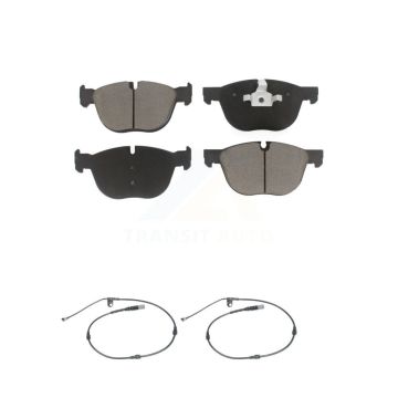 Front Ceramic Disc Brake Pads And Wear Sensor Pairs Kit For BMW X5 X6 KCW-100743