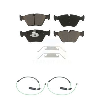 Front Ceramic Disc Brake Pads And Wear Sensor Pairs Kit For BMW 330Ci 330i 330xi M3 KCW-100749