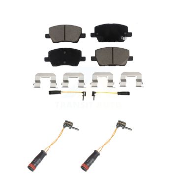 Front Ceramic Brake Pads Extra Wear Sensor Pair Kit For 2006-2011 Mercedes-Benz B200 2.0L KCW-100751