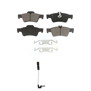 Rear Ceramic Disc Brake Pad & Wear Sensor Kit For 2003 Mercedes-Benz E320 Sedan with 3.2L KCW-100823