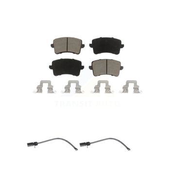 Rear Ceramic Disc Brake Pads And Wear Sensors Kit For 2015 Audi Q5 KCW-100924