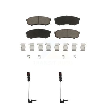Rear Ceramic Disc Brake Pads And Wear Sensors Kit For 2000 Mercedes-Benz C43 AMG 4.3L KCW-100944
