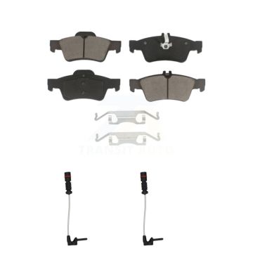 Rear Ceramic Disc Brake Pad & Wear Sensor Kit For 2003 Mercedes-Benz E320 Sedan with 3.2L KCW-100946