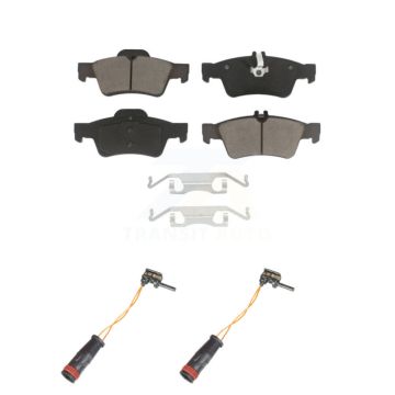 Rear Ceramic Brake Pad & Wear Sensor Kit For Mercedes-Benz E350 E550 S550 E400 E250 SL500 KCW-100968