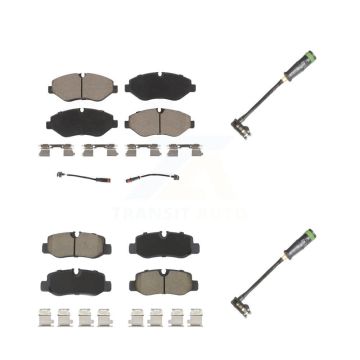 Front Rear Ceramic Brake Pads & Extra Wear Sensor Kit For 16-20 Mercedes-Benz Metris 2.0L KCW-101020