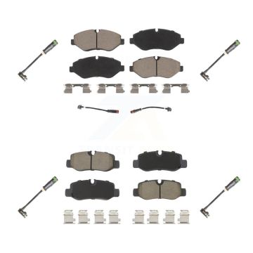 Front Rear Ceramic Brake Pads & Extra Wear Sensor Kit For 16-20 Mercedes-Benz Metris 2.0L KCW-101031