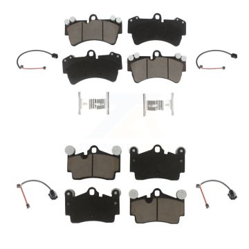 Front Rear Ceramic Disc Brake Pads And Wear Sensors Kit For Audi Q7 Porsche Cayenne KCW-101088