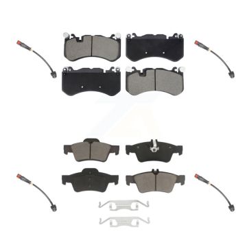 Front Rear Ceramic Brake Pads & Wear Sensor Kit For 2010-2011 Mercedes-Benz SL65 AMG 6.0L KCW-101096