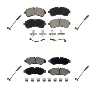 Front Rear Ceramic Brake Pad & Extra Wear Sensor Kit For Mercedes-Benz Sprinter 2500 1500 KCW-101097