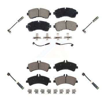 Front Rear Ceramic Brake Pad Extra Wear Sensor Kit For Mercedes-Benz Sprinter 3500 3500XD KCW-101107
