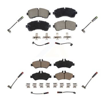 Front Rear Ceramic Disc Brake Pad & Extra Wear Sensor Kit For Mercedes-Benz Sprinter 3500 KCW-101108