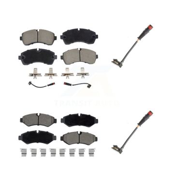 Front Rear Ceramic Brake Pad & Extra Wear Sensor Kit For Mercedes-Benz Sprinter 2500 1500 KCW-101135