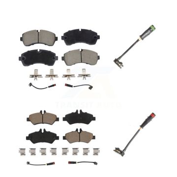 Front Rear Ceramic Disc Brake Pad & Extra Wear Sensor Kit For Mercedes-Benz Sprinter 3500 KCW-101147