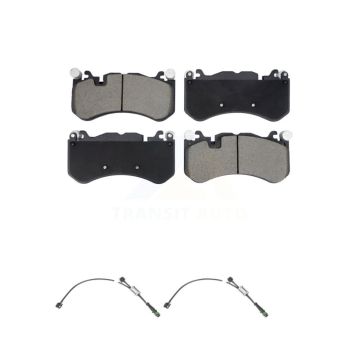Front Ceramic Brake Pads & Wear Sensor Pair Kit For 2013-2014 Mercedes-Benz SL63 AMG SL65 KCW-101163