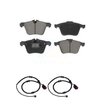 Front Ceramic Disc Brake Pads And Wear Sensor Pairs Kit For Jaguar XJ KCW-101173
