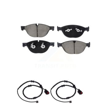 Front Ceramic Brake Pad Wear Sensor Pair Kit For Jaguar XJ AWD with 5.0L Disc rear brakes KCW-101174