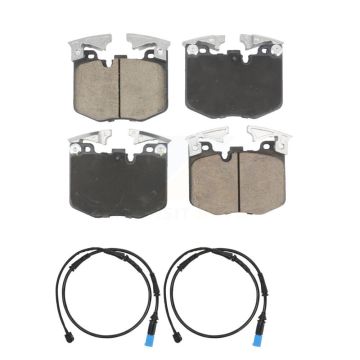 Front Ceramic Disc Brake Pads And Wear Sensor Pairs Kit For BMW X5 X7 KCW-101178