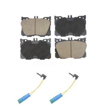 Front Ceramic Brake Pads Wear Sensor Pair Kit For Mercedes-Benz GLC300 C43 AMG GLC43 E450 KCW-101193