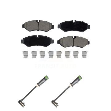 Rear Ceramic Disc Brake Pads And Wear Sensor Kit For Freightliner Sprinter 2500 3500 1500 KCW-101251