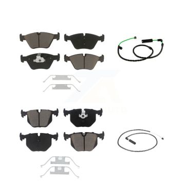 Front Rear Ceramic Disc Brake Pads And Wear Sensors Kit For BMW X3 3.0L KCW-101274