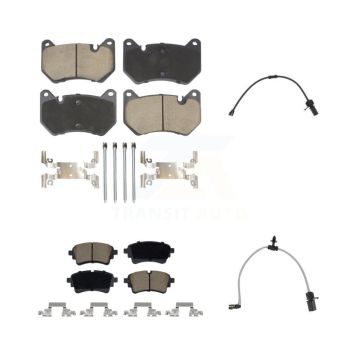 Front Rear Ceramic Disc Brake Pads And Wear Sensors Kit For 2021 Audi Q5 2.0L KCW-101287