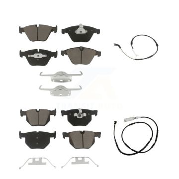 Front Rear Ceramic Disc Brake Pad And Wear Sensor Kit For 2013 BMW X1 xDrive35i with 3.0L KCW-101294