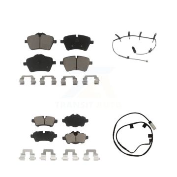 Front Rear Ceramic Disc Brake Pads And Wear Sensors Kit For Mini Cooper KCW-101299