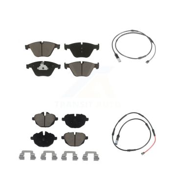 Front Rear Ceramic Disc Brake Pads And Wear Sensors Kit For 2014-2016 BMW 528i 535d KCW-101306