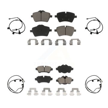 Front Rear Ceramic Disc Brake Pads And Wear Sensors Kit For Mini Cooper KCW-101309