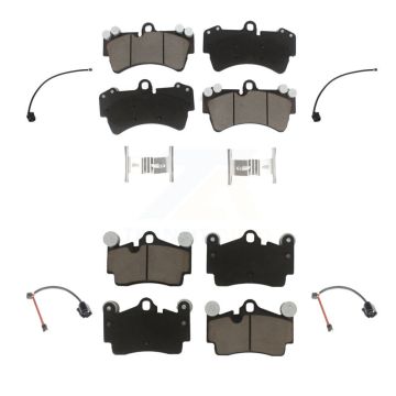 Front Rear Ceramic Brake Pad And Wear Sensor Kit For Audi Q7 with Composite KCW-101314